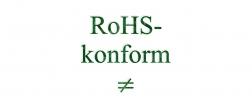 Bild-Schrift RoHS-konform ungleich bleifrei