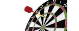 Dartscheibe mit Pfeil