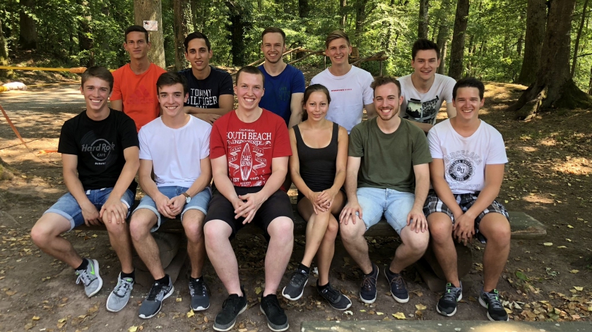 Gruppenfoto der Studenten am Kennenlerntag 2018