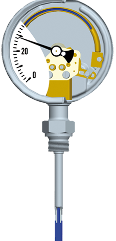 Termómetro de dilatación de gas