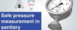 Safe pressure measurement in sanitary applications