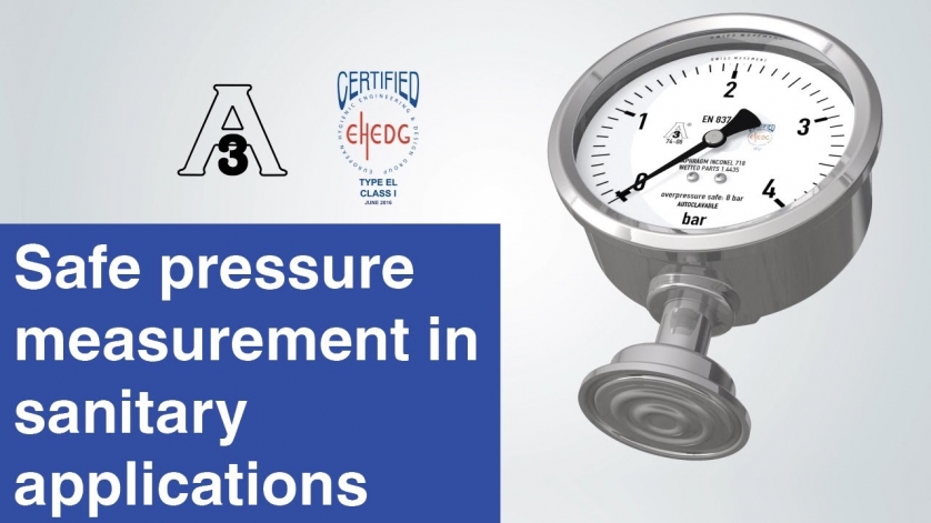 Safe pressure measurement in sanitary applications