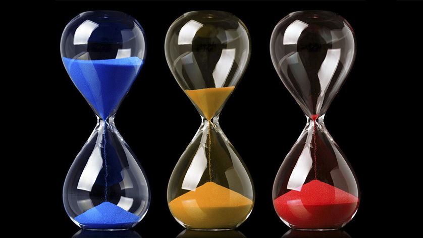 Relojes de arena en 3 colores